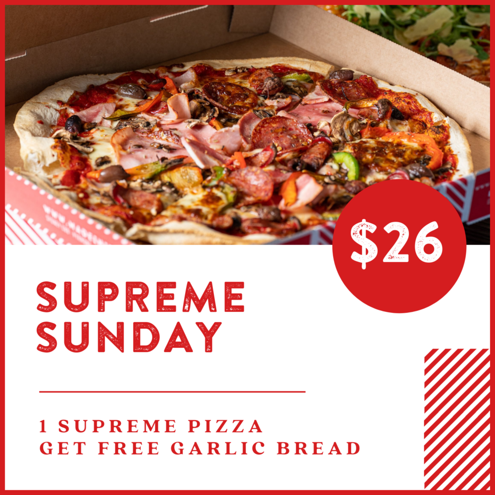 Made in Italy Specials, Made in Italy Supreme Sunday, Best Pizza Deals Sydney