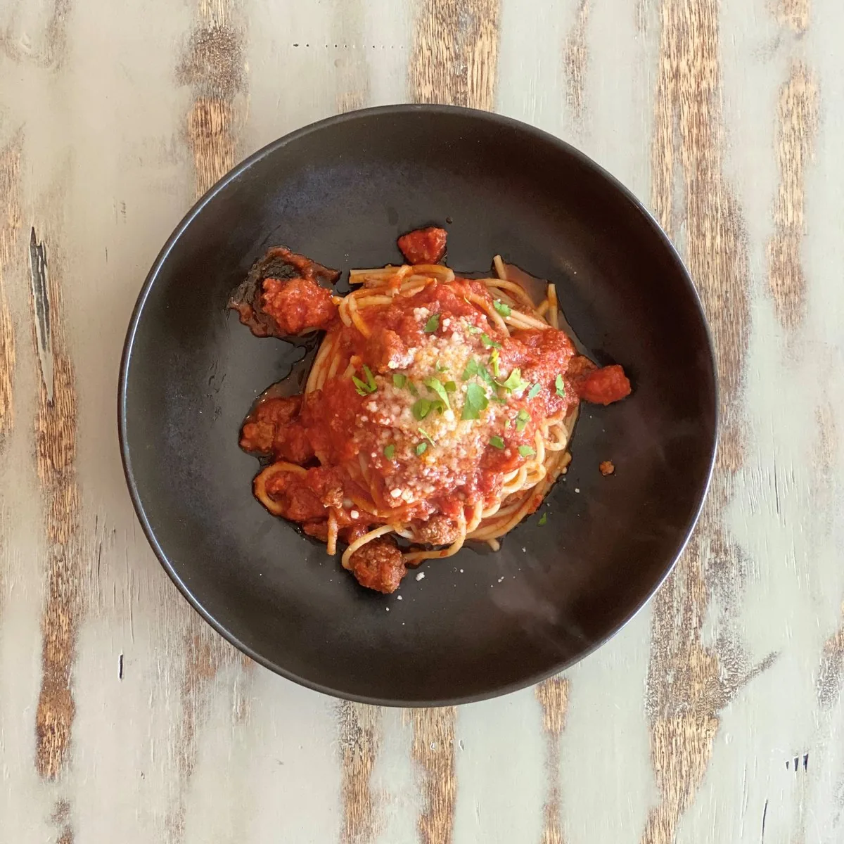 Bolognese pasta. Slow-cooked meat sauce. Made In Italy Sydney
